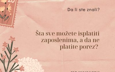 Šta mogu da isplatim zaposlenom a da ne platim porez